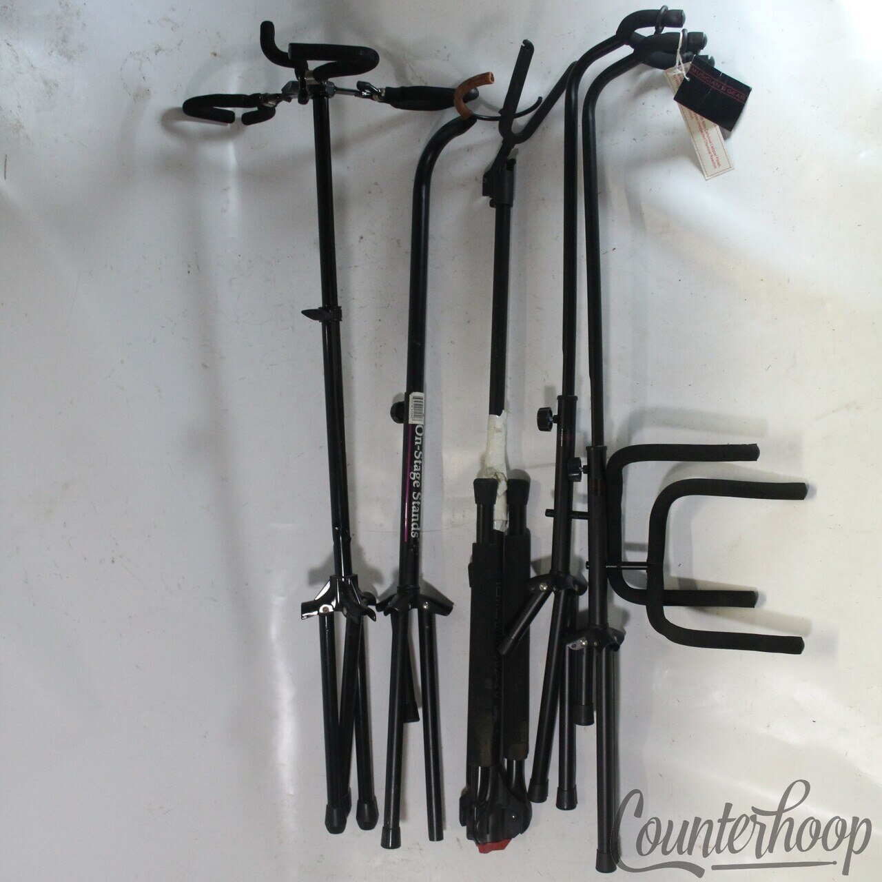 Guitar Stands Triple+4x Single Bass Tripod Mounts Holder Musicians Gear Ultimate — main photograph