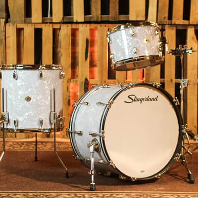 Slingerland Radio King White Marine Pearl Drum Set - 14x22, 9x13, 16x16 image 1