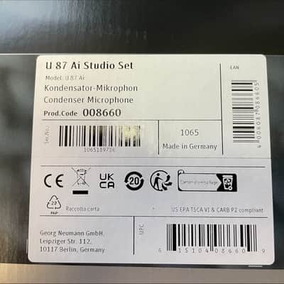 Neumann U 87 Ai Large Diaphragm Multipattern Condenser Microphone - Nickel image 2