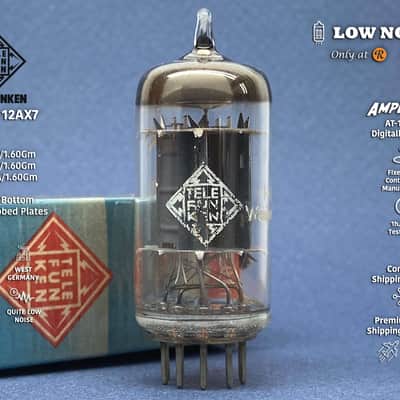 Telefunken ECC83 ◇ 12AX7 • 100% BALANCED mA & Gm • Strong NOS • Sep 1953 "pd" • Ribbed Plates • Amplitrex AT-1000 Digitally Tested • Quite Very Low Noise • T-04 image 1