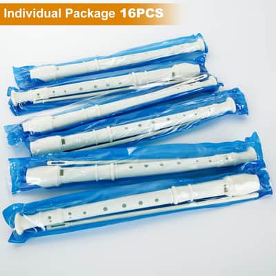 16 Pack 8 Hole Recorder Flute, Plastic Recorders Musical Instruments With Cleaning Rod, Beginner Recorder Soprano Recorder For Music image 5