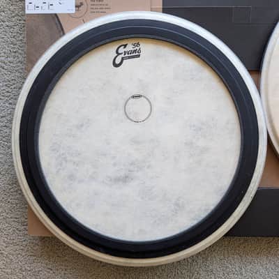 Evans 2x20" EMAD Calftone Bass Drum Head Set - 2 head set image 3