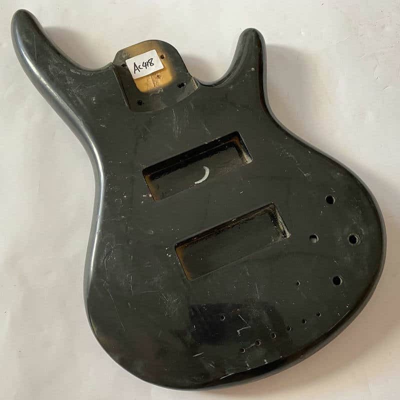 Black Basswood 6 String Bass Body DIY Project image 1