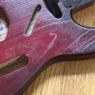 Custom Made In USA Swamp Ash Natural American Boutique Tele Solid Guitar Body Sienna Burst Wine Red 4.9 Lb image 5
