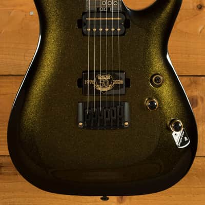 Schecter C-1 50th Anniversary - Ebony - Gold Burst image 10