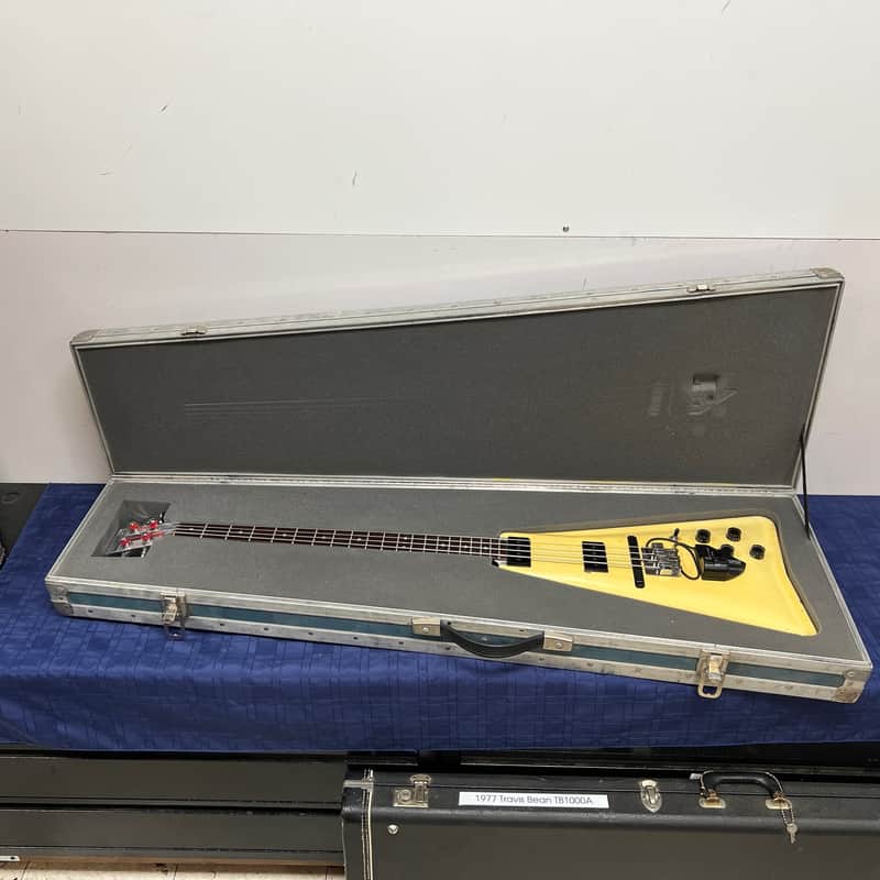 Vintage Travis Bean Wedge TB-4000 4-String Electric Bass Guitar Aluminum Neck with custom Anvil case & Roland GK-2A pickup image 1