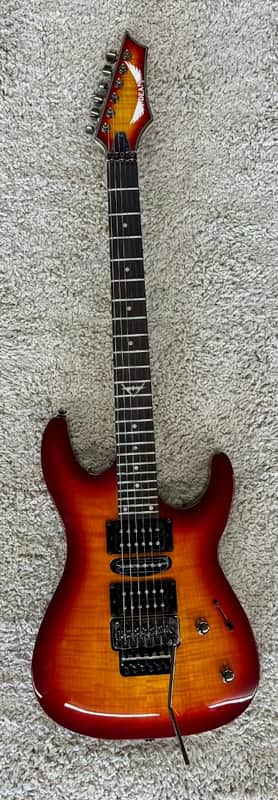 Dean C380F TAB Electric Guitar Custom 380 Floyd C380Ftab Trans Amberburst Guitar image 1