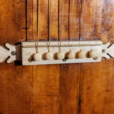 Very Early & Super Cool German Made 1850s-70’s Parlor Acoustic Natural w/ '30s Chipboard Case image 8
