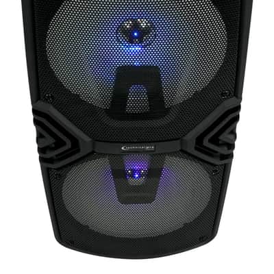 Technical Pro Dual 8" Rechargeable Karaoke Machine System Bundle with Stand & 3) Wireless Mics image 5