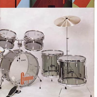 1979 Sonor Acryl Champion 16x16 Floor Tom Red image 7