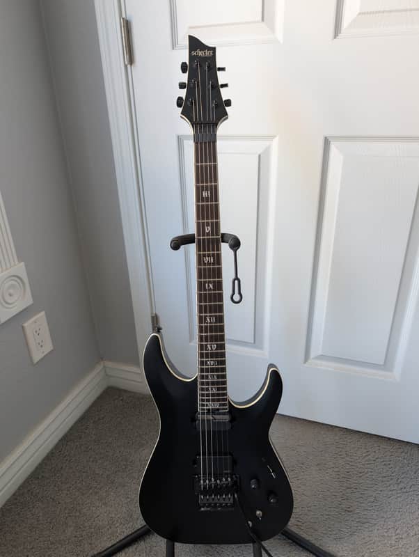 Schecter C-1 FR S SLS Evil Twin Satin Black image 1