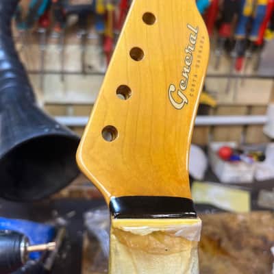 General Vintage Tone NOS Dalbergia Nigra electric guitar neck for T style ( Brazilian Rosewood ) Slab board full finished - Nitro image 10