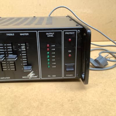 Monacor  PA 1202 power amp mixer rack 19”  powered mixer image 3
