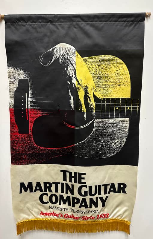Martin Guitar Satin Store Banner, c.1970-1980's image 1