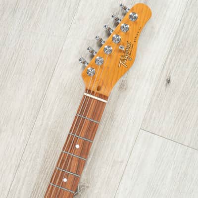 Mint Tagima Stella DW Guitar, Bolivia Fretboard w/ Quilt Maple Top, Transparent Amber image 9