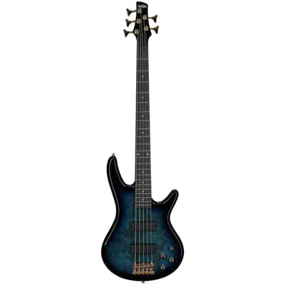 Ibanez GSR205PC Gio Electric Bass, 5-String, Transparent Marine Burst image 3