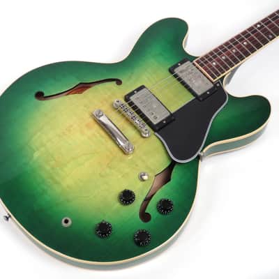 1997 Gibson ES-335 59 Dot Reissue Custom Shop - Rare Green Burst Finish - Figured Top - Custom Order One Off image 16