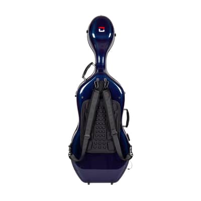 Crossrock 100% Carbon Fiber Case fits 4/4 Full-Size Cello, 7 Lb Lightweight - Blue image 5