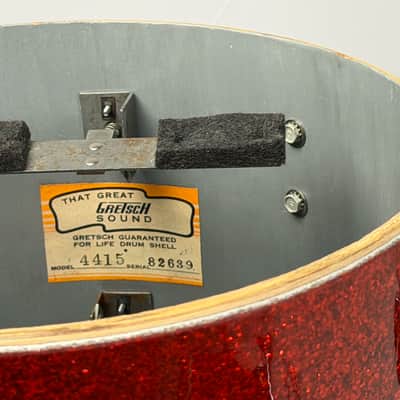Gretsch 18/12/14/5x14" 60's Round Badge Drum Set - Rewrapped by Lee Ruff Tangerine Sparkle image 19