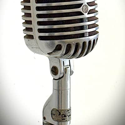 Vintage 1940s Shure Bros 55C Dynamic Microphone, works great, incl stand & cable image 4