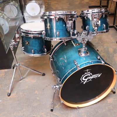 Gretsch Catalina Birch 4pc Drum Kit Set 22/14/12/10" Caribbean Blue image 1