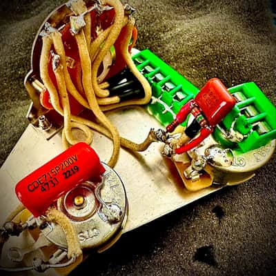 SSS, HSS, HSH, HHH Solderless Stratocaster Wiring Harness - Bourns Pots, 5 way Switch, Sprague Orange Drop Capacitor image 6