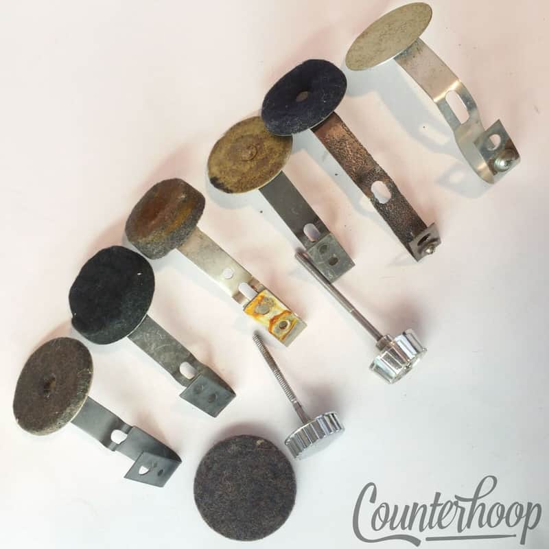 Pearl Mufflers Parts Lot Snare/Tom/Floor Drum Dampers Mutes Felt Vintage 60s-70s image 1