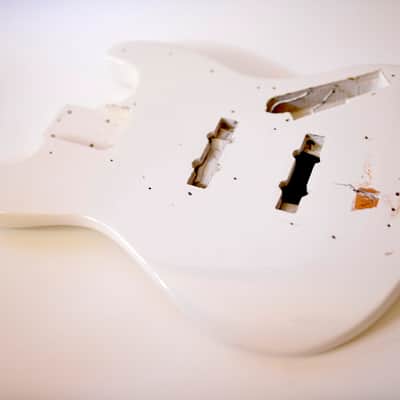 1965-1966 Fender Jazz Bass BODY White Refinish Light 4.7LBS 1960's Vintage Guitar image 5