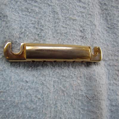 Gibson Style Stop Bar Gold Plated Gibson Stop Bar Shows Some Wear Aftermarket Gold Stop Bar image 1
