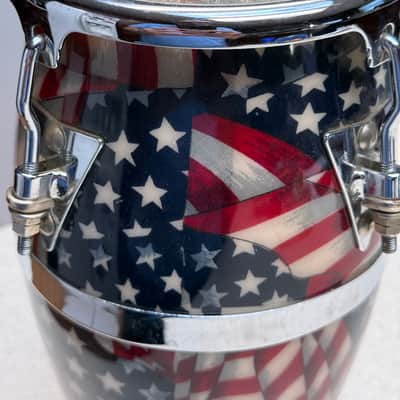 Latin Percussion LPM198-SoA Music Collection Mini Tunable Wood Conga with Chrome Hardware 2010s - Puerto Rican Flag image 5