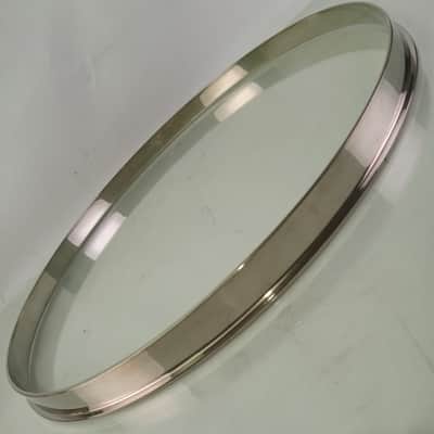 Ludwig & Ludwig 14" Single-Flange Nickel-Brass Snare/Floor Tom Drum Rim/Hoop NOB image 3