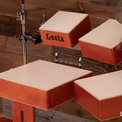 LOOTA PERFORMER 5 PIECE DRUM KIT, WILD CHERRY, WITH RIGHT FOOT PEDAL image 9