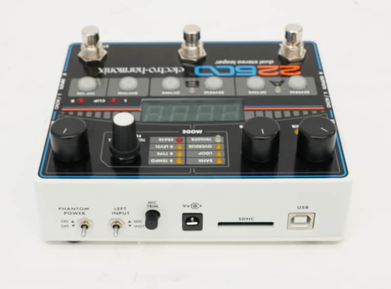 Electro-Harmonix 22500 Dual Stereo Looper Guitar Pedal with Power Supply, Mode Encoder, USB Port and Mic Trim Knob image 1