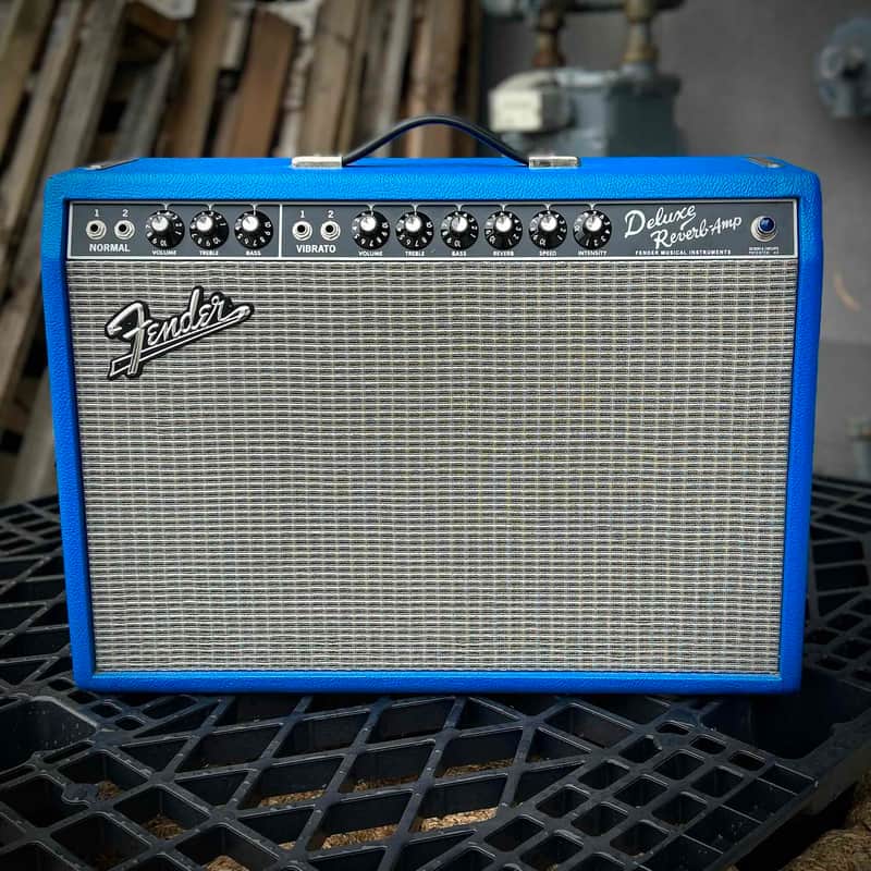 2009 Fender '65 Deluxe Reverb Reissue LTD "Electric Blue" 22-Watt 1x12" Combo image 1