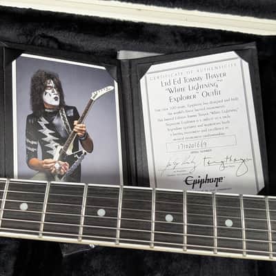 Epiphone Ed Tommy Thayer "white lighting" signature model image 10