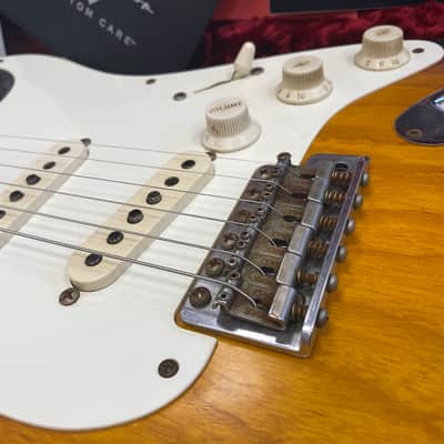 Fender Masterbuilt 58 Stratocaster (Dennis Galuszka), Abby Ybarra Pickups, 2 tone Sunburst Relic image 5