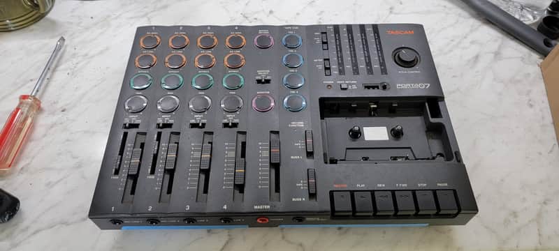 TASCAM Porta 07 Ministudio 4-Track Cassette Recorder 1990s - Black image 1