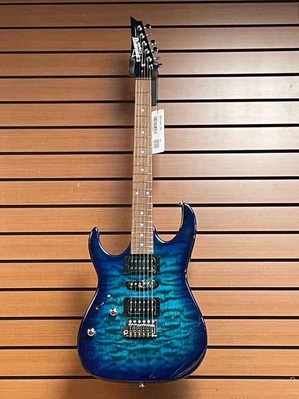Ibanez GRX70QAL-TBB Gio Left-Handed in Transparent Blue Burst #5572 image 1