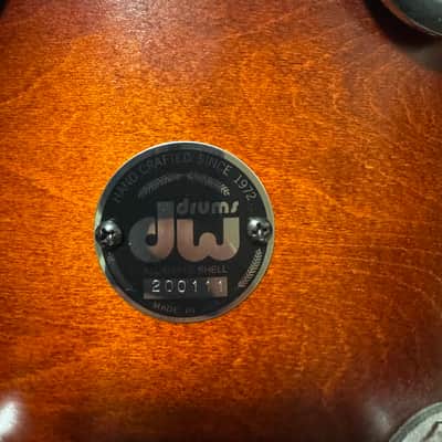DW Collector's Series 5 Piece Drum Set in Tobacco Burst w/Cases image 5