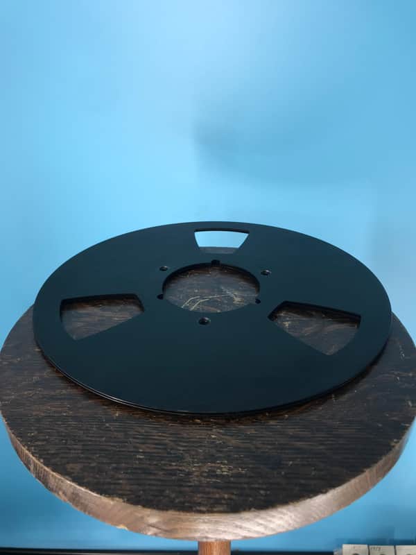 Burlington Recording 10.5" BLACK Aluminum NAB Metal Flanges with 1/4" Hardware image 1
