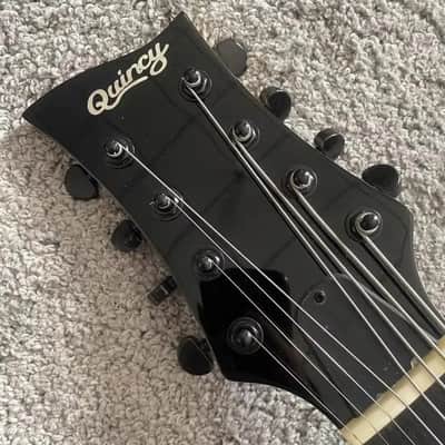 Quincy Black Left Handed 8 String Guitar, Basswood Body with Maple Neck image 8