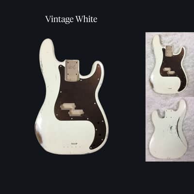 Made to Order - FRANCHIN Jupiter bass body Relic Aged 100% Nitro Lacquer (Sunburst/ Black/ White/ Blue/ Green/ Yellow/ Red/ Pink/ Burgundy/ Purple/ Gold/ Silver, etc.) Basswood Poplar Precision-Bass Style Made in Italy image 6