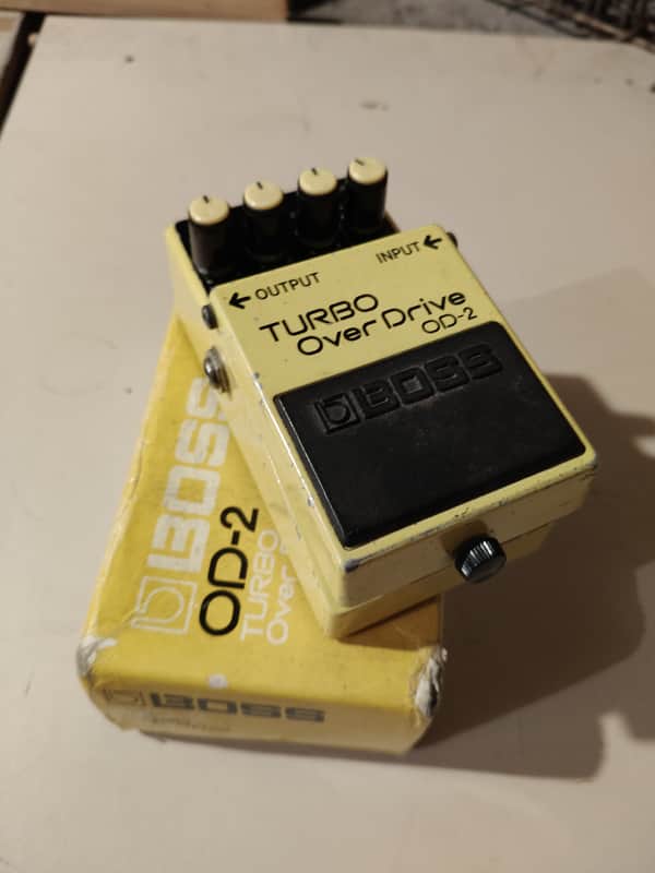 Boss OD-2 Turbo OverDrive (Black Label) 1985 - 1988 - Yellow image 1