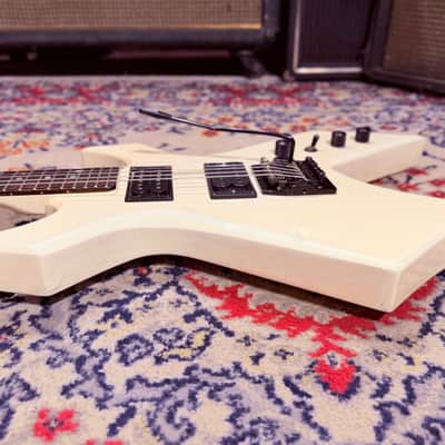 1985 B.C. Rich N.J. Series Warlock w/ Kahler - Made In Japan - Glitter Rock White image 10