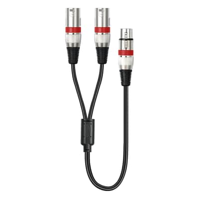 5Pack 5 Color 1.5FT XLR Female to Dual XLR Male Y Splitter Cable, Female XLR to 2 Male XLR Y Cable,XLR Splitter 1 Female to 2 Male for Micphone Mixer image 3