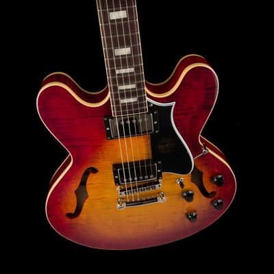 Heritage Custom Core Collection H-535 Dark Cherry Sunburst with Case - Serial # HC1231030 image 4