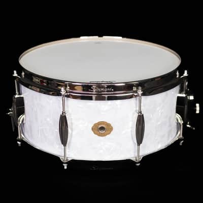 Slingerland 14" x 6.5" Radio King Artist Snare Drum, White Marine Pearl image 2