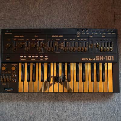 Roland SH-101  black & gold custom by ghostinmpc image 6