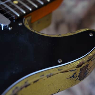 American  Fender Telecaster Custom Heavy Relic  Gold Sparkle TX Specials image 8
