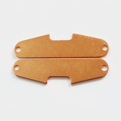 3 Piece Guitar Brass Strat Style Single Coil Pickups Steel Base Plates image 5